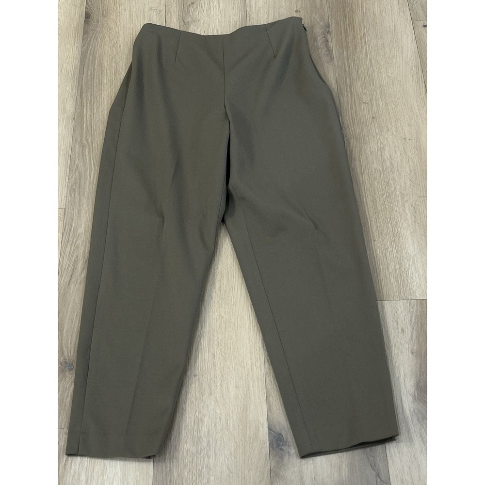 TALBOTS Petites Women's Chino Pants Career Size 10 Side Zip Tan Stretch U.S.A.